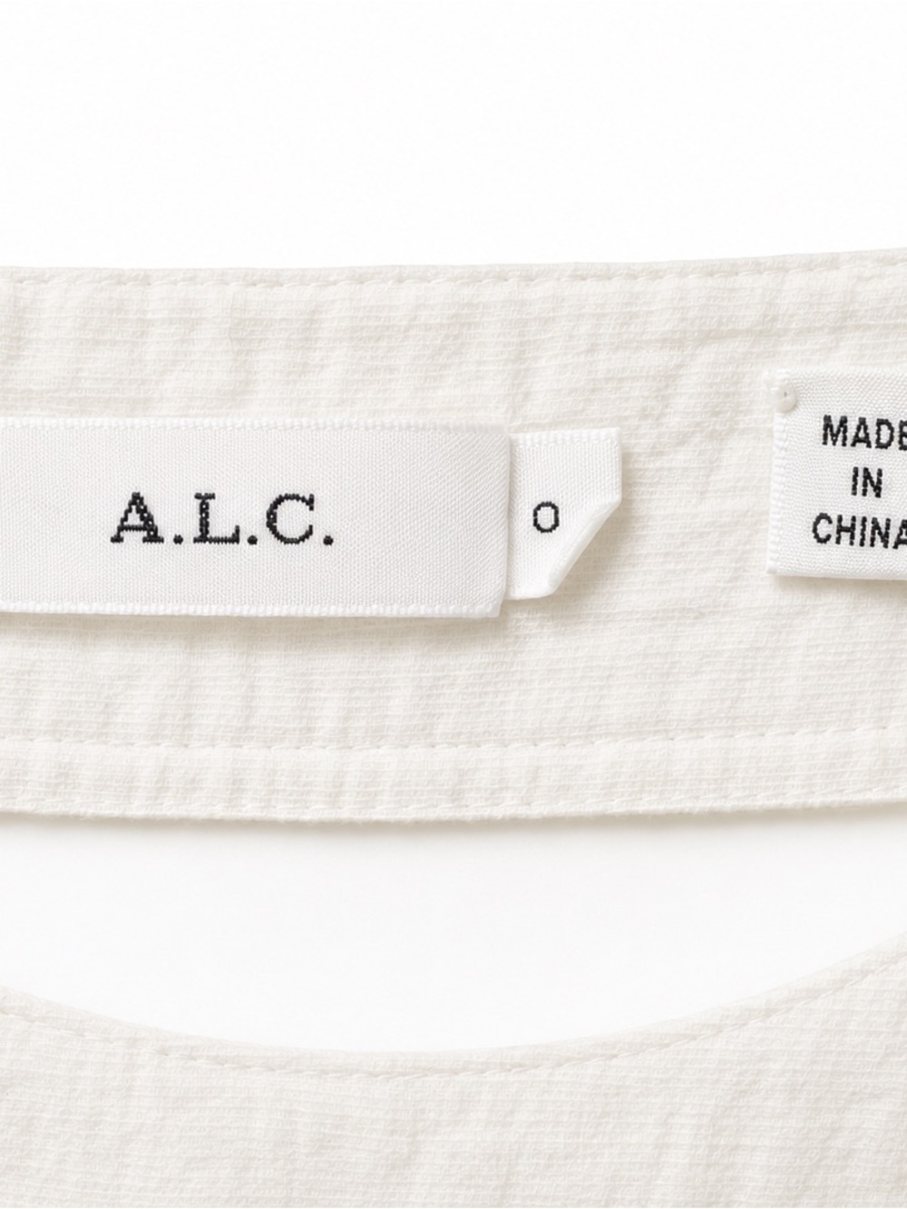 A.L.C. Open Back Textured Top Sz 0 Quiet Luxury Minimalist Coastal Romantic Chic - Picture 4 of 7